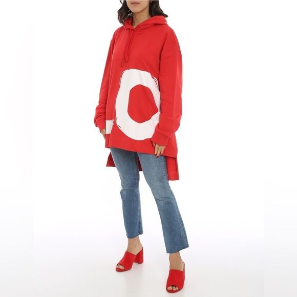 Burberry NWT Love Hooded Sweatshirt Red Unisex - Picture 3 of 14